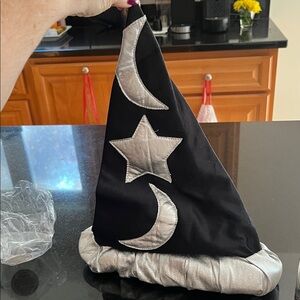 Black and Silver kids Wizard Hat